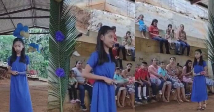 Niña se hace viral por ser la única que se graduó de sexto grado en Chiapas