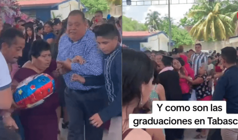 VIDEO: Dos mamás tienen fuerte pelea en plena graduación de secundaria