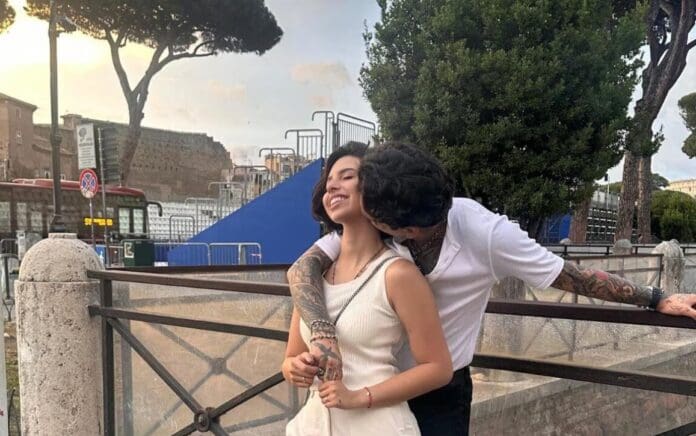 Christian Nodal publica las primeras fotos con Ángela Aguilar como marido y mujer