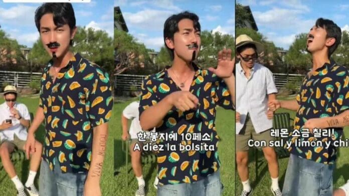 VIDEO Coreano se vuelve tendencia al cantar “Cahuates, pistaches” en su idioma