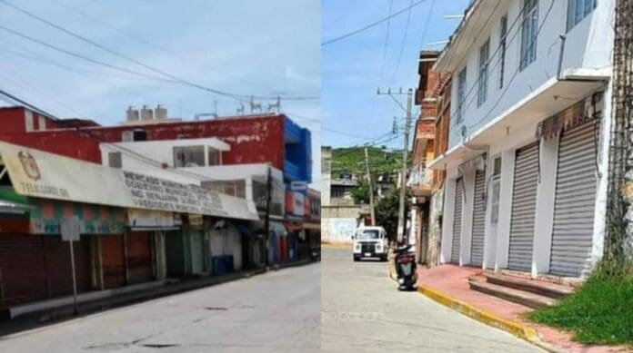 Cierran comercios y suspenden el transporte público en Teloloapan, Guerrero debido a la inseguridad. Pisden ayuda a autoridades.