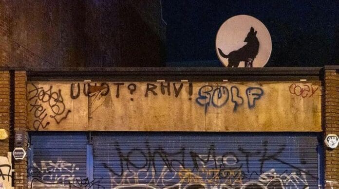 Bansky reaparece con nuevo grafiti, ahora en antena parabólica