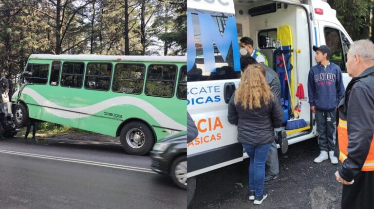 Accidente de camión de pasajeros en la Picacho-Ajusco, CDMX, deja más de 20 heridos