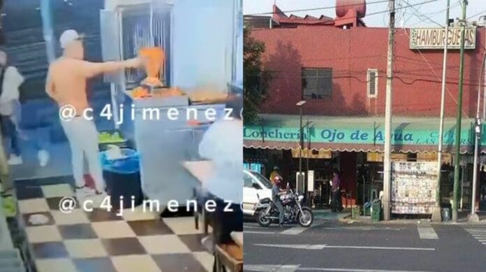 VIDEO: Hombres comen en tortería de CDMX, pagan y después la asaltan