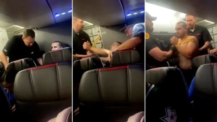 Video: Pasajero drogado intentó abrir puertas en pleno vuelo y acosó sexualmente a azafata en EEUU