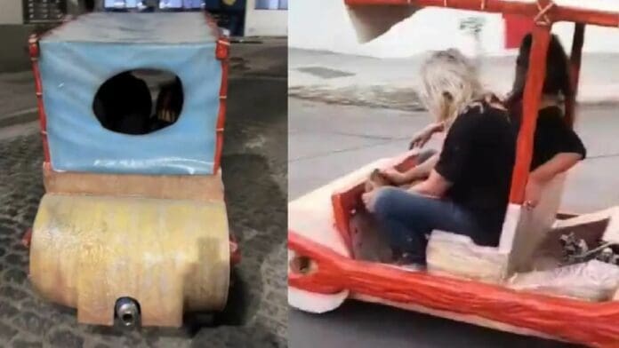 Padre le construye a su hija el auto de Los Picapiedra tras una promesa de 20 años