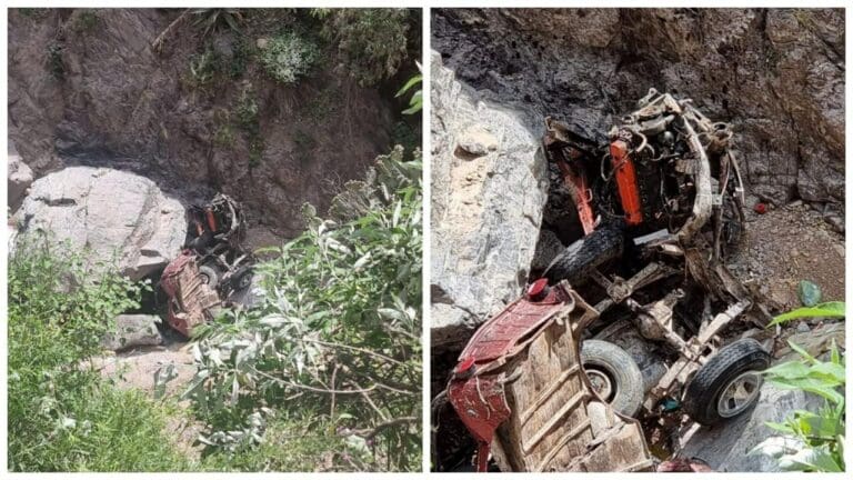 Cae auto con turistas a un barranco en San Luis Potosí; hay dos muertos y cinco heridos