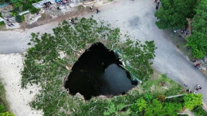 Se desploma bóveda de cenote en Valladolid, Yucatán, y se 