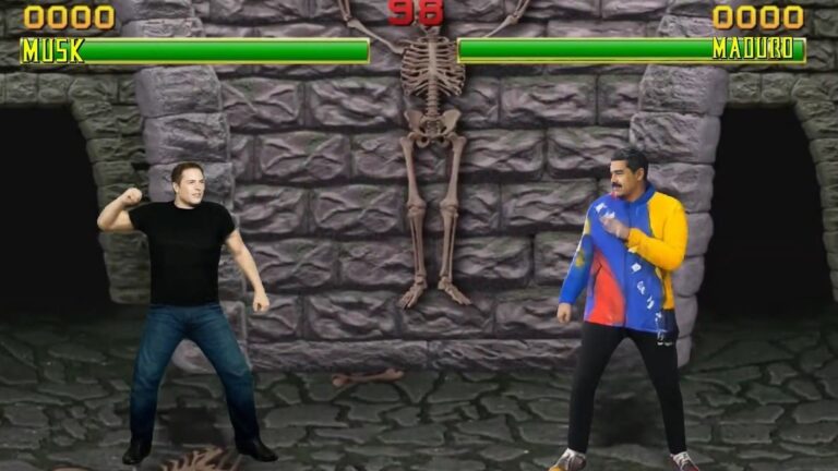 Video: Recrean pelea entre Elon Musk y Nicolás Maduro al estilo Mortal Kombat