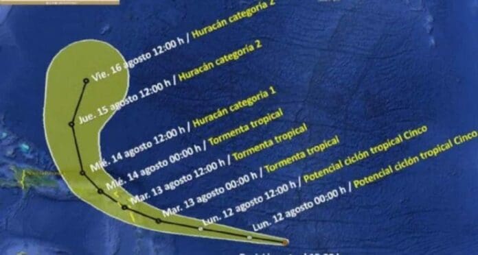 Se forma el potencial ciclón 5. Se ubica a más de 4 mil kilómetros de las costas de Quintana Roo. Podría llamarse 