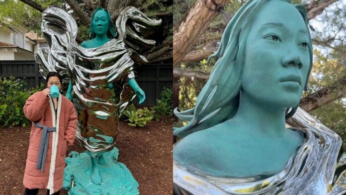 Mark Zuckerberg inmortaliza a su esposa a través de una escultura y la coloca en su jardín