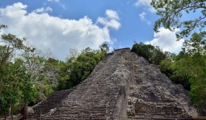 Descubren un texto jeroglífico maya en la zona arqueológica de Cobá en Tulum, Quintana Roo. Un importante hallazgo.