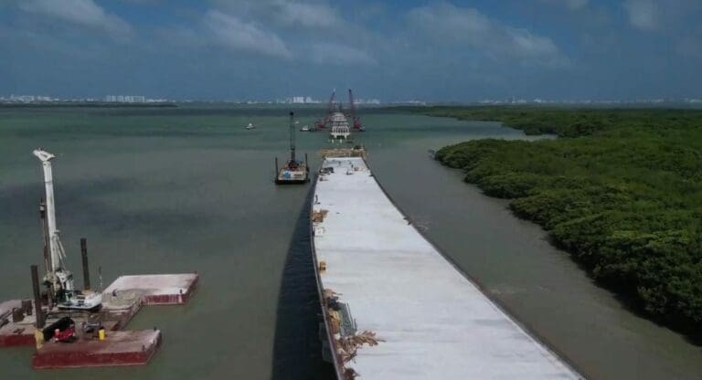 Supervisa gobierno de Mara Lezama los avances en el Puente Nichupté de Cancún