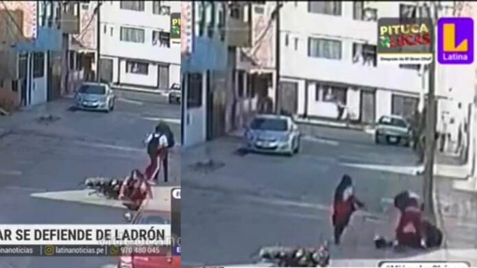 Video: Estudiantes se defienden de ladrón y le dan su golpiza en plena calle