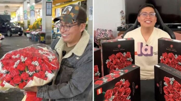 Joven regala ramo ‘buchón’ de legos a su novia; costó más de 7 mil pesos