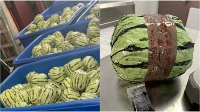 Patrulla Fronteriza de EE.UU. decomisa sandías falsas con metanfetamina valuada en cinco millones de dólares