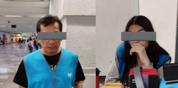 Captan a dos empleados de la compañía Movistar sosteniendo relaciones en una estación del Metro de la Cdmx.