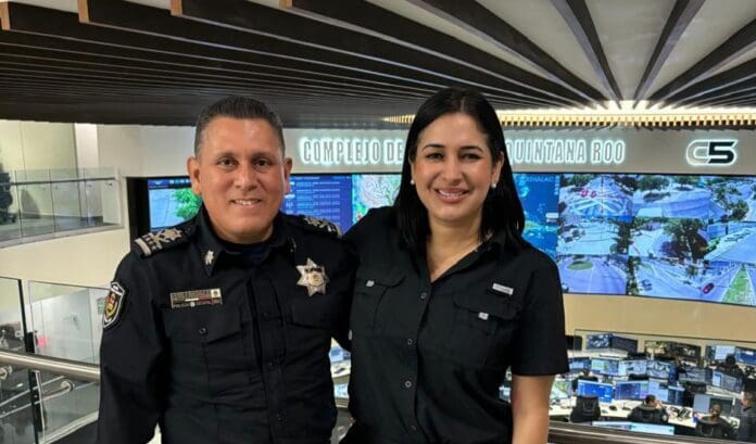 Estefanía Mercado sostiene productiva reunión con el Contralmirante Julio César Gómez Torres, titular de la SSC de Quintana Roo