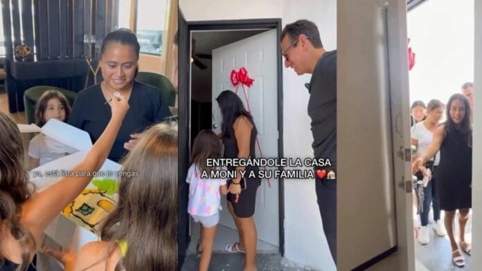 Empresario le regala una casa a su trabajadora del hogar, en Nuevo León