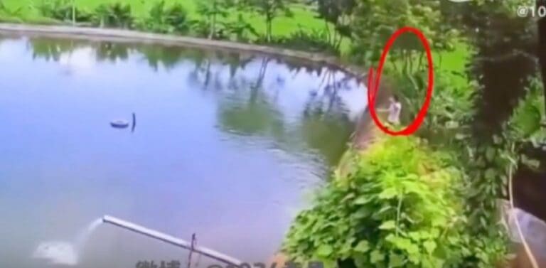 Captan en video el impactante momento en que un hombre se electrocuta al pescar