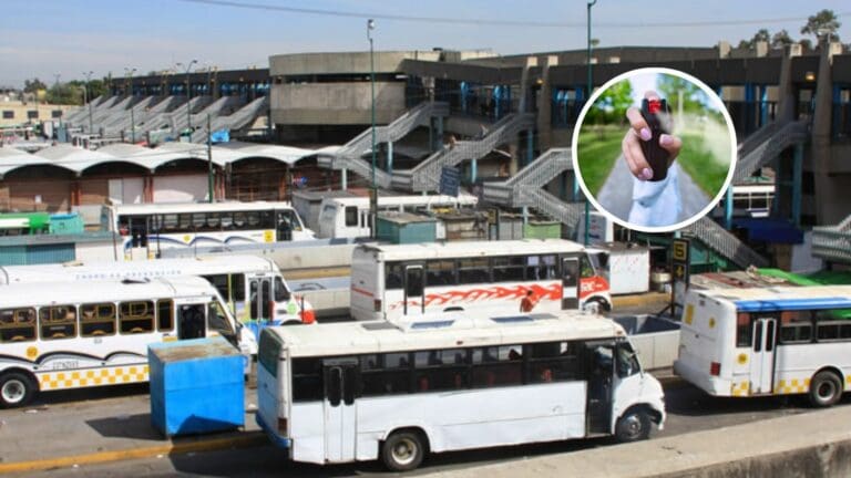 Detienen a mujer por rociar gas pimienta a un hombre mientras peleaban por un asiento de autobús en CDMX