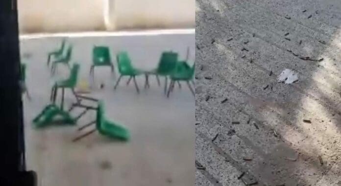 Pequeños que asisten a un jardín de niños en Benemérito de las Américas, Chiapas quedaron atrapados en su escuela durante una balacera.