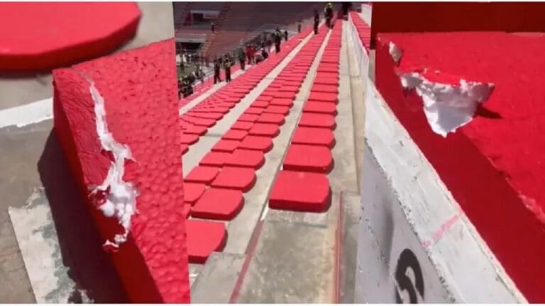 Bolivia estrena el estadio de futbol más alto del mundo con asientos de unicel