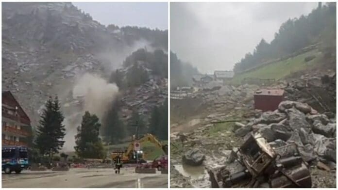 Deslizamiento de tierra deja a más de dos mil turistas atrapados en los Alpes suizos