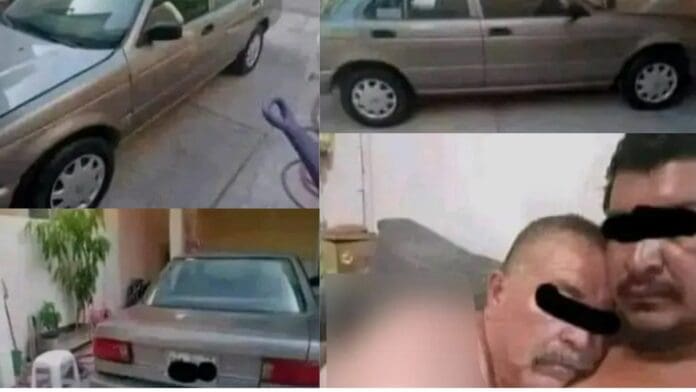 Sube su auto para venderlo en Marketplace y se filtra una foto con su compadre en actitud muy amorosa
