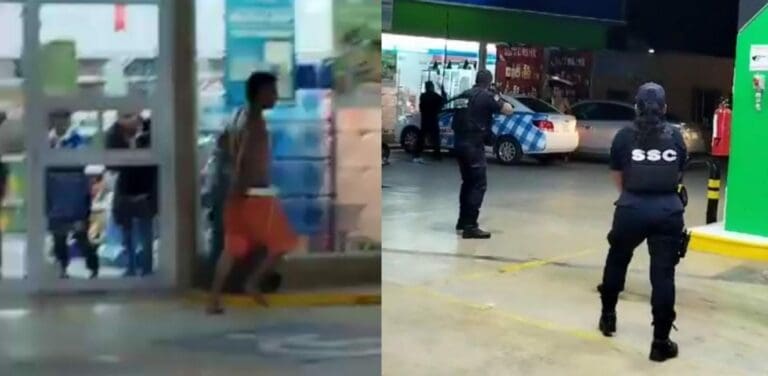 Video: Agarran a sujeto que amenazaba a la gente con un machete en la Región 233 de Cancún