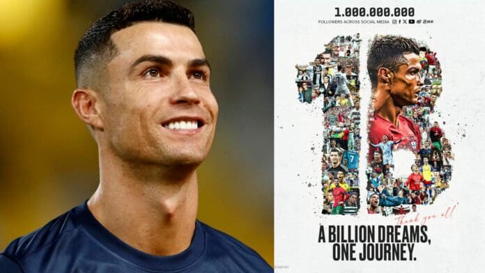 Cristiano Ronaldo nuevamente hace historia y alcanza el billón de seguidores en redes sociales
