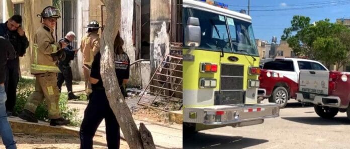 Se queda familia sin pertenencias luego que se incendiara su casa en Villas Otoch en Cancún. Una tragedia.