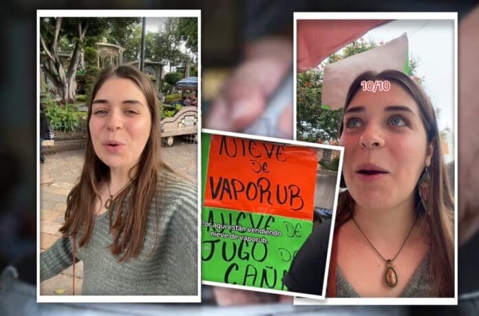 VIDEO: Estadounidense visita Puebla y queda enamorada de la nieve de ungüento de Vaporub