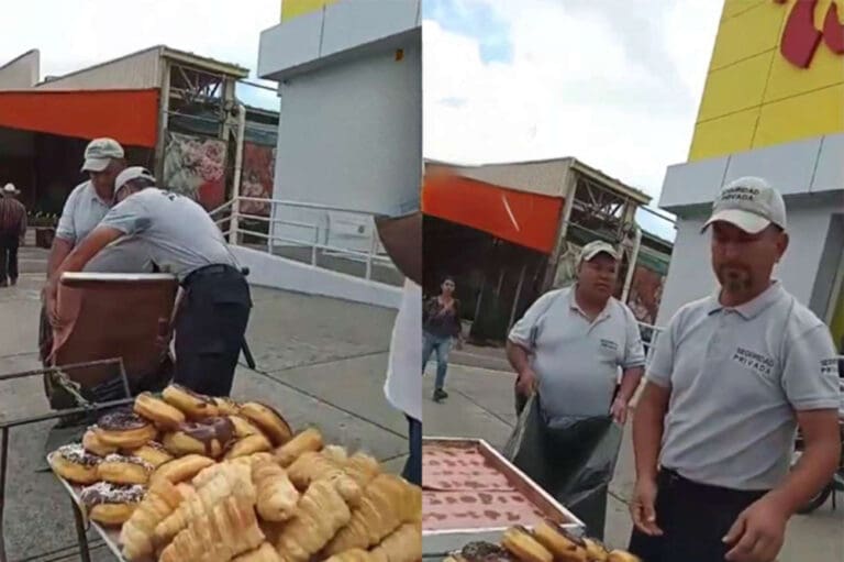 Video: Guardias de seguridad tiran las donas que vendía un adulto mayor en Uruapan, Michoacán