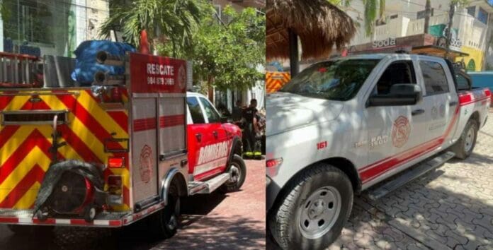 Una heladería ubicada en la Quinta Avenida de Playa del Carmen sufrió un incendio este lunes. Al final fue controlado.