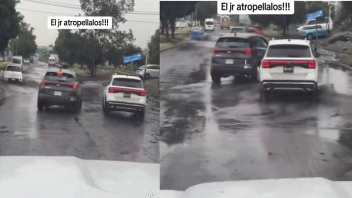 ¡Carritos chocones! Automovilistas llevan percance vial al extremo y chocan sus unidades en repetidas ocasiones