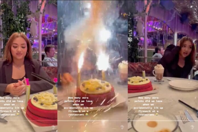VIDEO: Confunden velas con fuegos artificiales para un pastel de cumpleaños
