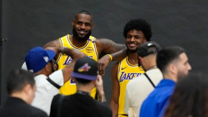 LeBron James hará historia al jugar junto a su hijo Bronny en los Lakers de la NBA