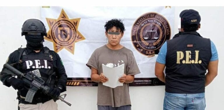 Detienen a sujeto originario de Chetumal por asesinar a una adulta mayor de 94 años de edad en Mérida, Yucatán.