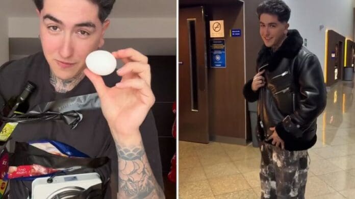 Video: Tiktoker se viraliza al preparar unos huevos con tocino en plena sala de cine en CDMX