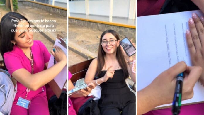 VIDEO: Joven firma contrato para nunca volver a buscar a su ex