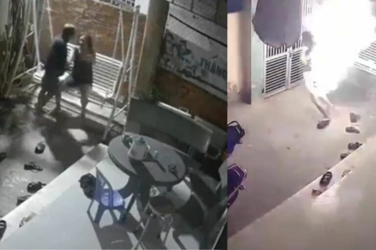 VIDEO: Hombre le prende fuego a su esposa luego de que le pidiera el divorcio