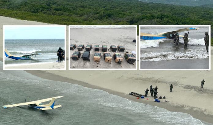 Hallan aeronave con más de media tonelada de cocaína en costas de Oaxaca