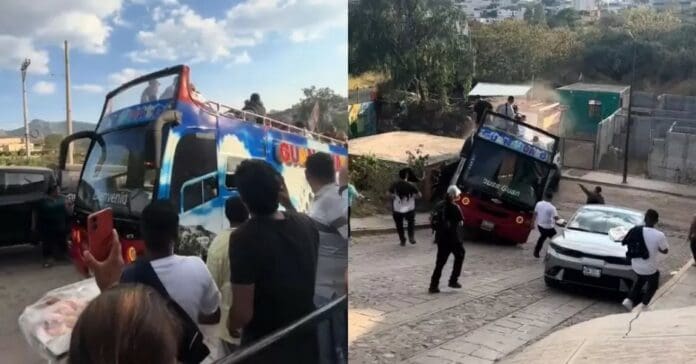 Video: Santa Fe Klan sufre accidente a bordo de un Turibús en Guanajuato