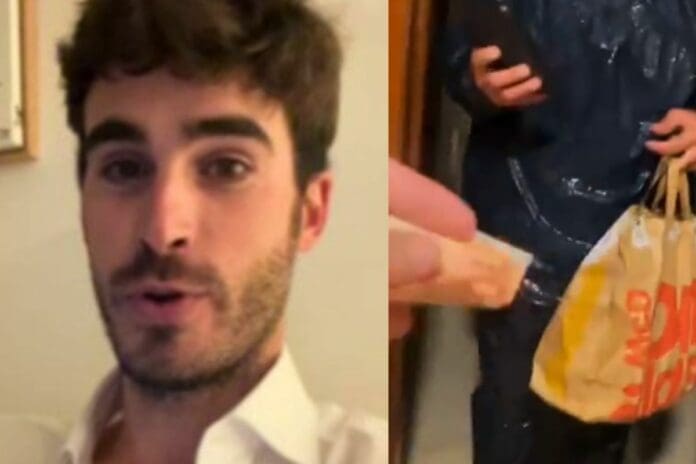 Critican a influencer en España por pedir comida a domicilio en medio de la DANA