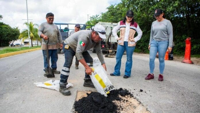 Continuaremos trabajando a máxima capacidad para tener un Solidaridad sin baches: Estefanía Mercado