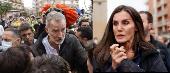 Ciudadanos valencianos arrojan lodo a los reyes de España. Y les gritan 