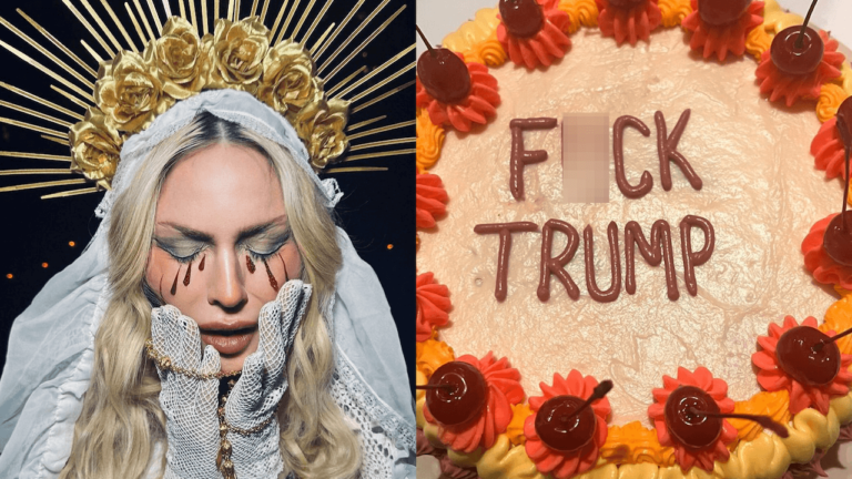 La torta viral que Madonna “se estampó en la cara” para insultar a Trump tras su victoria en EE.UU