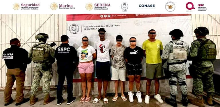Video: Caen 15 colombianos de célula criminal del “gota a gota” en Cancún