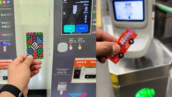 Video: Tiktoker convierte la tarjeta de movilidad integrada en un metrobús de juguete